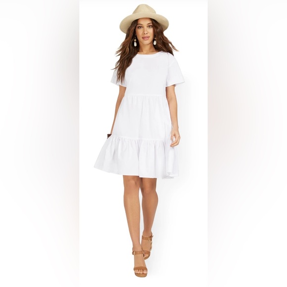 New York & Company White Cotton Dress - Picture 1 of 10